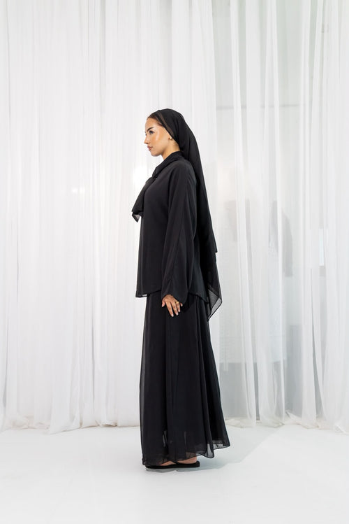 Black Safa Chiffon set