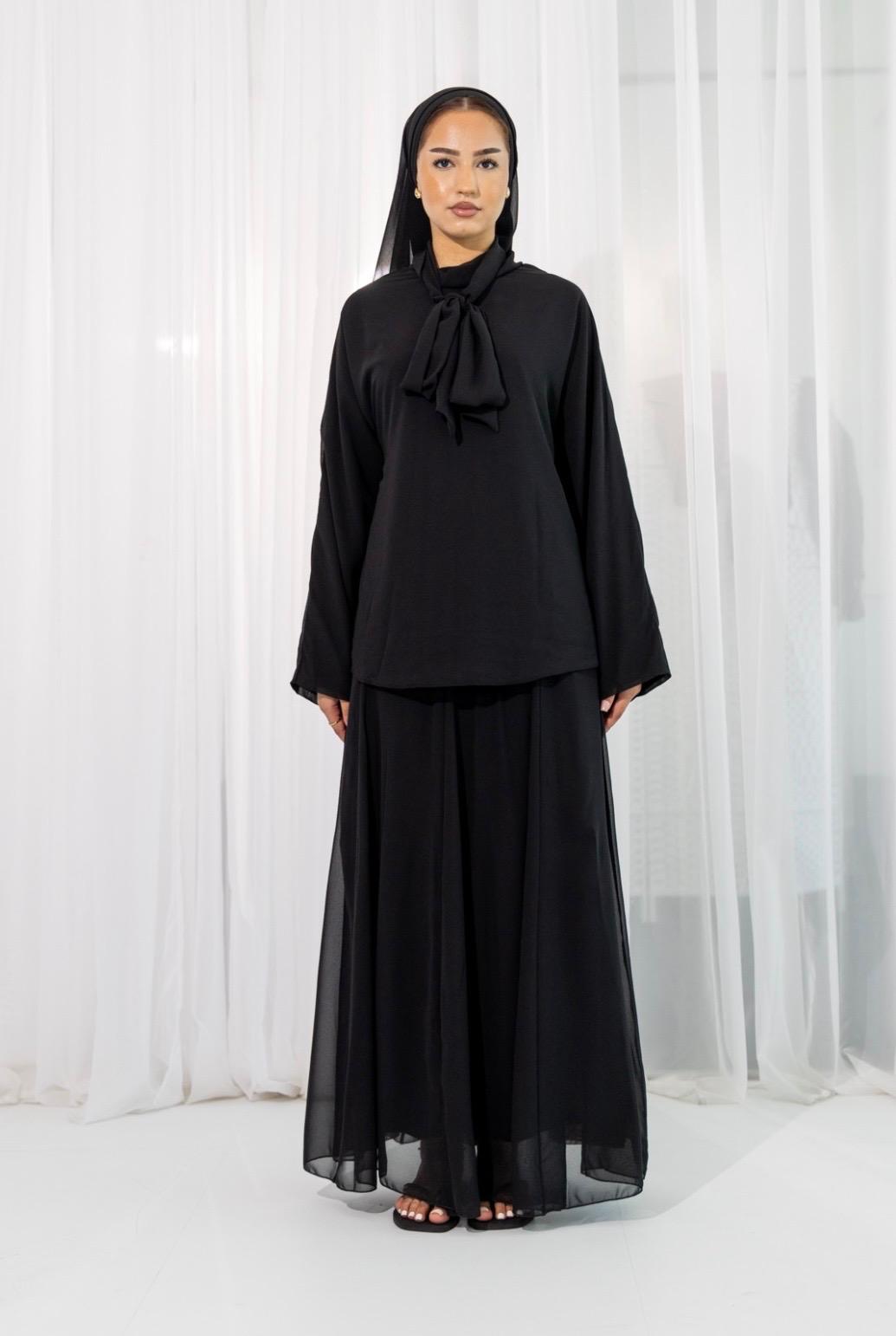 Black Safa Chiffon set